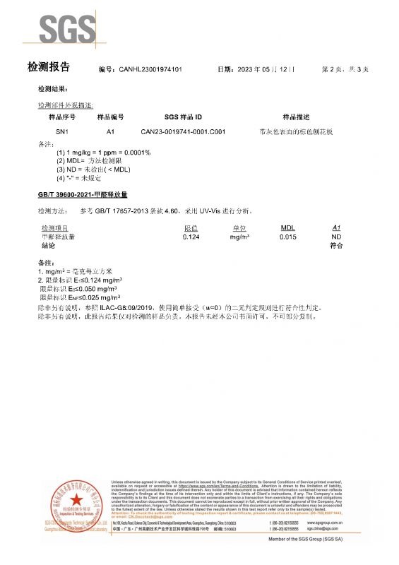 2023SGSJ9集团国际站家居甲醛检测汇报中文版